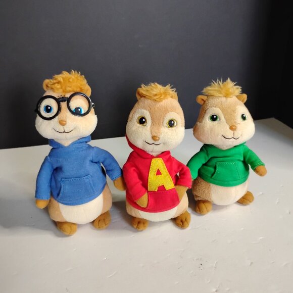 TY Alvin & The Chipmunks Alvin Simon & Theodore TY Beanie Baby Plushes - Picture 5 of 9